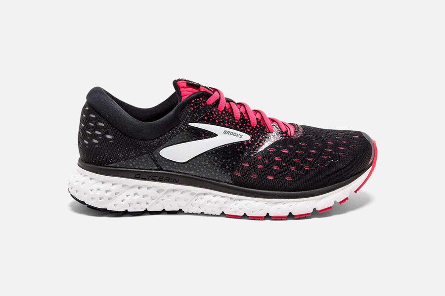 Brooks Women's Glycerin 16 Road Running Shoes Black HMTS-46518